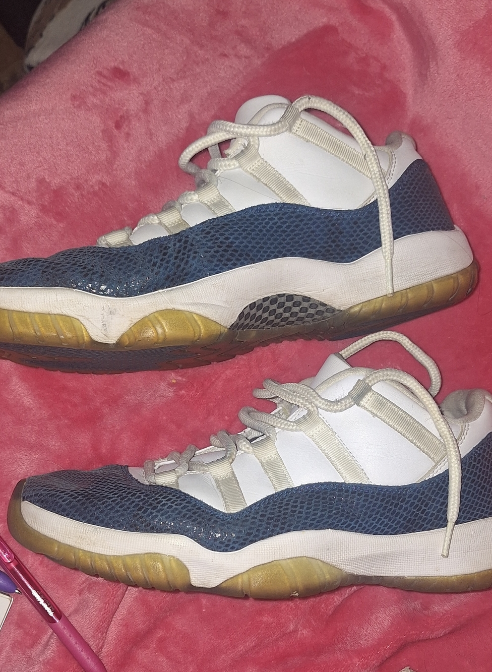 NIKE AIR JORDAN 11 LOW "NAVY SNAKESKIN" MENS US SIZE 10.5